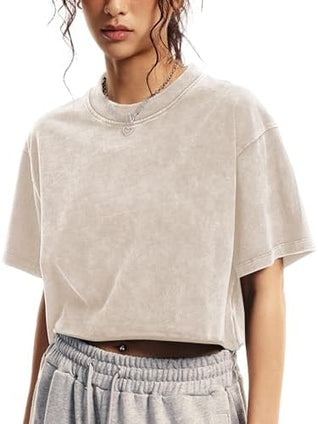 Women's Oversized Vintage T Shirts Cropped