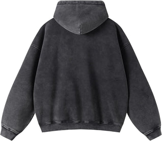 Acid Wash Zip Up Hoodie