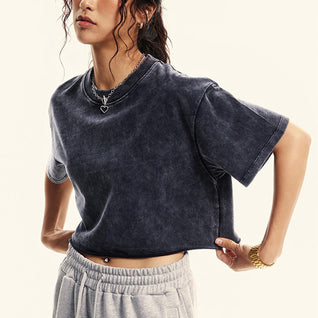 Women's Oversized Vintage T Shirts Cropped