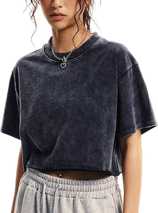 Women's Oversized Vintage T Shirts Cropped