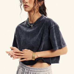 Women's Oversized Vintage T Shirts Cropped