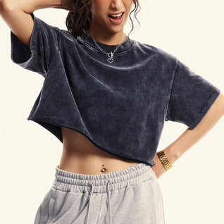 Women's Oversized Vintage T Shirts Cropped