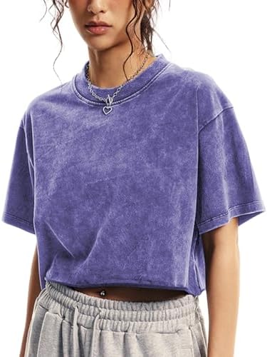 Women's Oversized Vintage T Shirts  Cropped