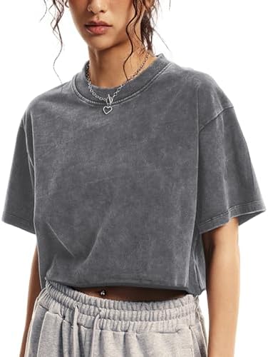 Women's Oversized Vintage T Shirts  Cropped
