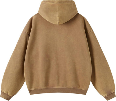 Acid Wash Zip Up Hoodie
