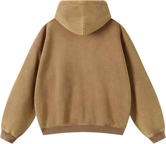 Acid Wash Zip Up Hoodie