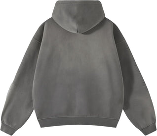 Acid Wash Zip Up Hoodie