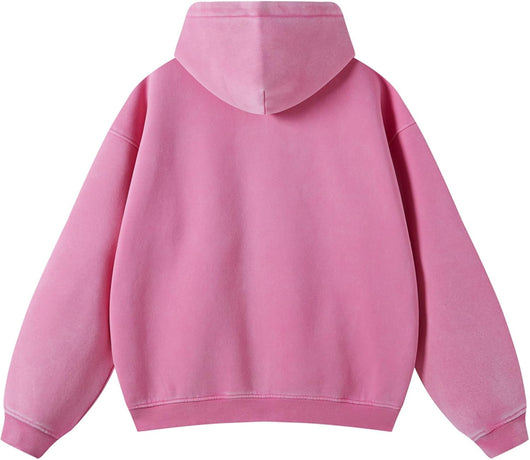 Acid Wash Zip Up Hoodie