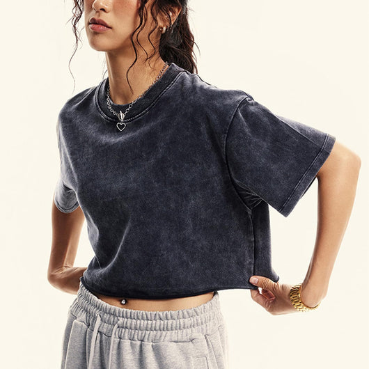 Women's Oversized Vintage T Shirts  Cropped