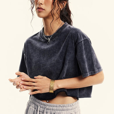 Women's Oversized Vintage T Shirts  Cropped