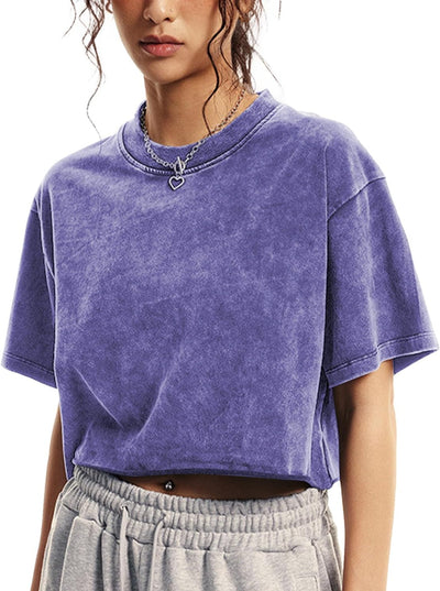 Women's Oversized Vintage T Shirts  Cropped