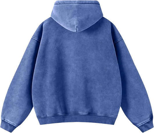 Acid Wash Zip Up Hoodie