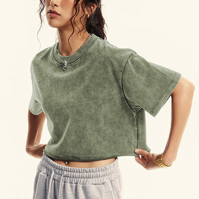 Women's Oversized Vintage T Shirts  Cropped