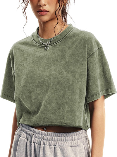 Women's Oversized Vintage T Shirts  Cropped