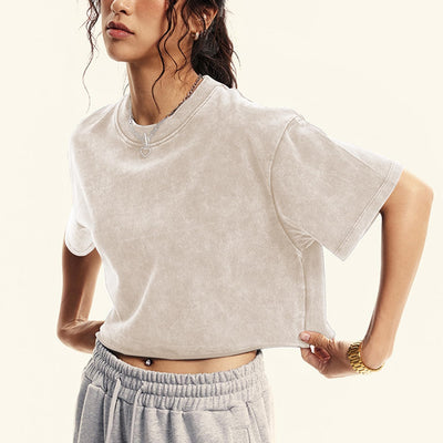 Women's Oversized Vintage T Shirts  Cropped