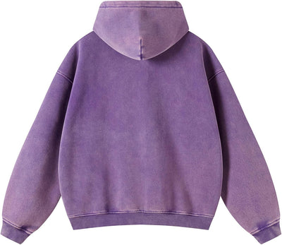 Acid Wash Zip Up Hoodie
